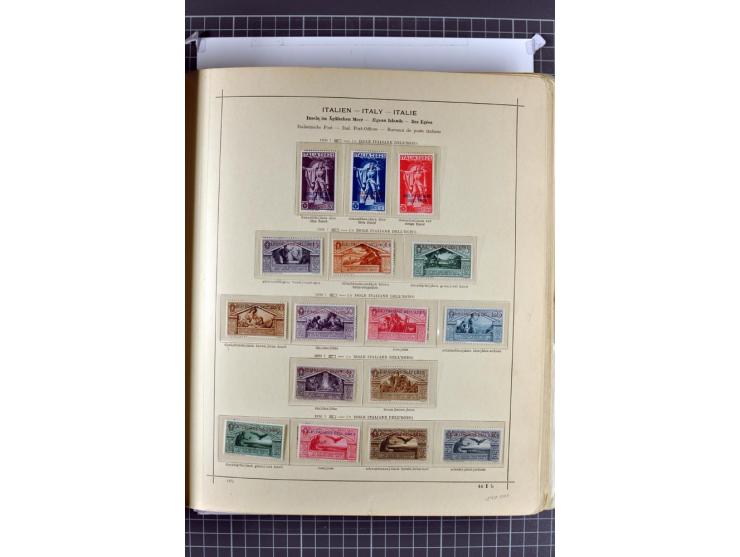 1912/45, postfrische, ungebrauchte und gestempelte Sammlung, dabei auch Ägäische Inseln und Fiume, mit vielen besseren Ausgab