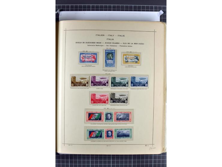 1912/45, postfrische, ungebrauchte und gestempelte Sammlung, dabei auch Ägäische Inseln und Fiume, mit vielen besseren Ausgab