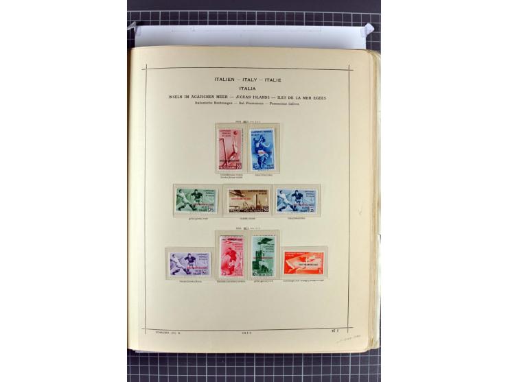 1912/45, postfrische, ungebrauchte und gestempelte Sammlung, dabei auch Ägäische Inseln und Fiume, mit vielen besseren Ausgab