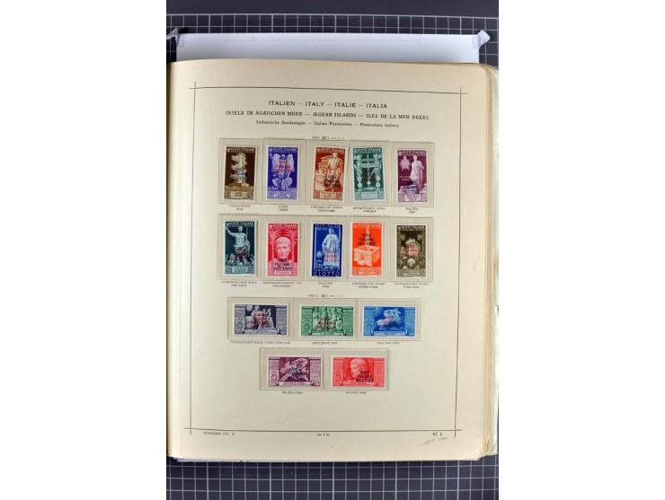 1912/45, postfrische, ungebrauchte und gestempelte Sammlung, dabei auch Ägäische Inseln und Fiume, mit vielen besseren Ausgab