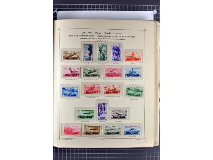 1912/45, postfrische, ungebrauchte und gestempelte Sammlung, dabei auch Ägäische Inseln und Fiume, mit vielen besseren Ausgab