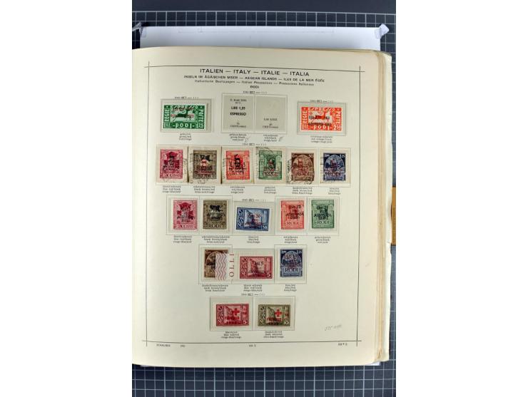 1912/45, postfrische, ungebrauchte und gestempelte Sammlung, dabei auch Ägäische Inseln und Fiume, mit vielen besseren Ausgab