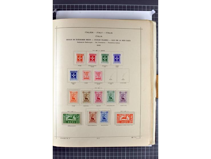 1912/45, postfrische, ungebrauchte und gestempelte Sammlung, dabei auch Ägäische Inseln und Fiume, mit vielen besseren Ausgab