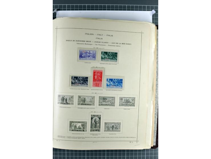1912/45, postfrische, ungebrauchte und gestempelte Sammlung, dabei auch Ägäische Inseln und Fiume, mit vielen besseren Ausgab