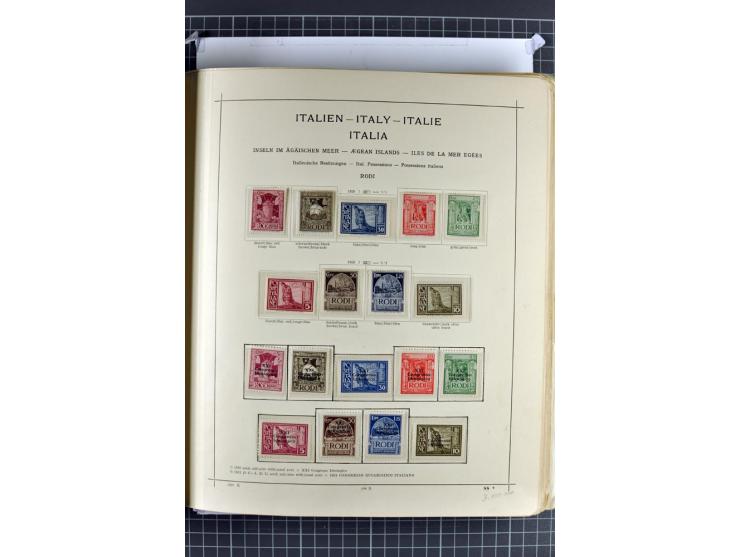 1912/45, postfrische, ungebrauchte und gestempelte Sammlung, dabei auch Ägäische Inseln und Fiume, mit vielen besseren Ausgab