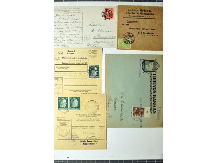 1887/1944, ca. 100 Briefe, Karten und Ganzsachenkarten, dabei Zensuren, R-Briefe, Paketkarten Ostland, interessante Frankatur