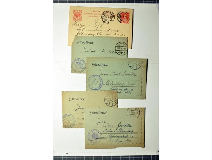 1887/1944, ca. 100 Briefe, Karten und Ganzsachenkarten, dabei Zensuren, R-Briefe, Paketkarten Ostland, interessante Frankatur