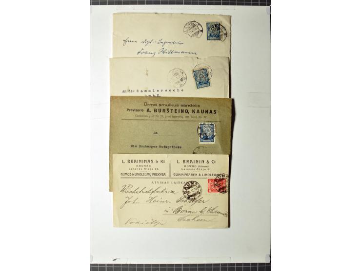 1887/1944, ca. 100 Briefe, Karten und Ganzsachenkarten, dabei Zensuren, R-Briefe, Paketkarten Ostland, interessante Frankatur