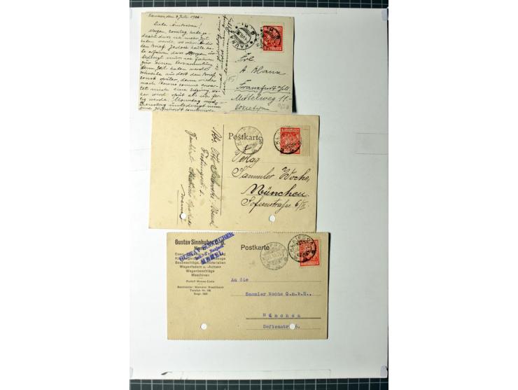 1887/1944, ca. 100 Briefe, Karten und Ganzsachenkarten, dabei Zensuren, R-Briefe, Paketkarten Ostland, interessante Frankatur