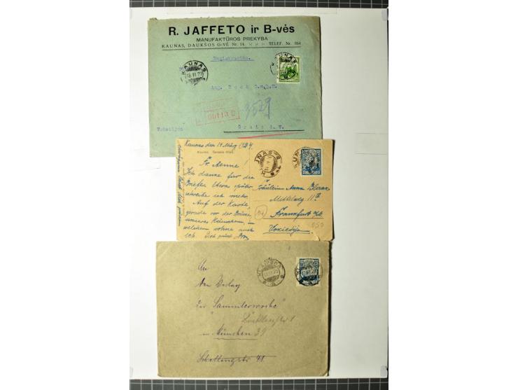 1887/1944, ca. 100 Briefe, Karten und Ganzsachenkarten, dabei Zensuren, R-Briefe, Paketkarten Ostland, interessante Frankatur
