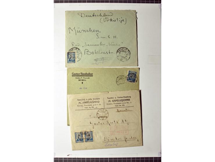1887/1944, ca. 100 Briefe, Karten und Ganzsachenkarten, dabei Zensuren, R-Briefe, Paketkarten Ostland, interessante Frankatur