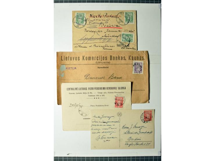 1887/1944, ca. 100 Briefe, Karten und Ganzsachenkarten, dabei Zensuren, R-Briefe, Paketkarten Ostland, interessante Frankatur