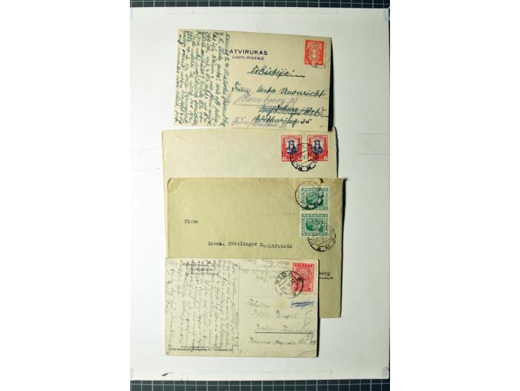 1887/1944, ca. 100 Briefe, Karten und Ganzsachenkarten, dabei Zensuren, R-Briefe, Paketkarten Ostland, interessante Frankatur