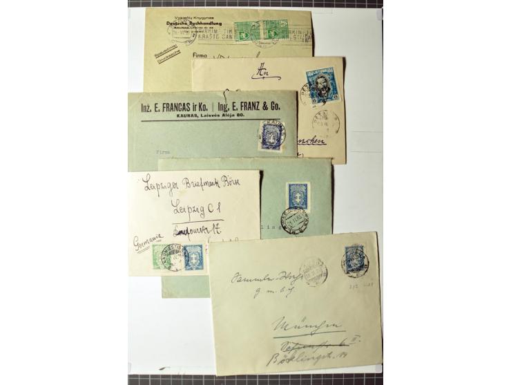 1887/1944, ca. 100 Briefe, Karten und Ganzsachenkarten, dabei Zensuren, R-Briefe, Paketkarten Ostland, interessante Frankatur