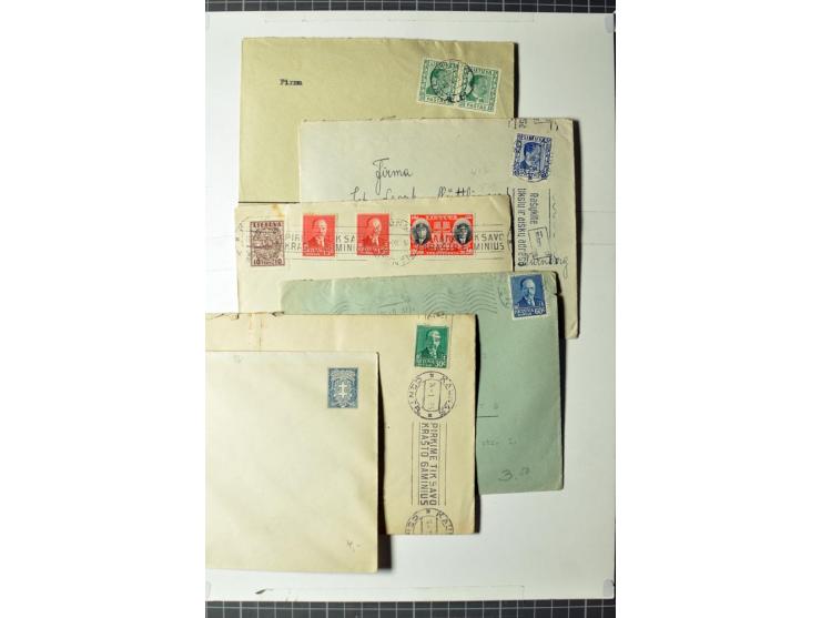 1887/1944, ca. 100 Briefe, Karten und Ganzsachenkarten, dabei Zensuren, R-Briefe, Paketkarten Ostland, interessante Frankatur