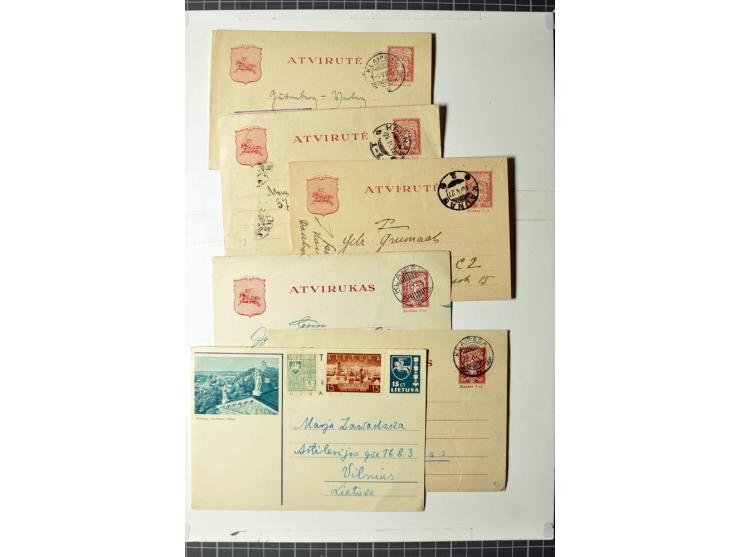 1887/1944, ca. 100 Briefe, Karten und Ganzsachenkarten, dabei Zensuren, R-Briefe, Paketkarten Ostland, interessante Frankatur