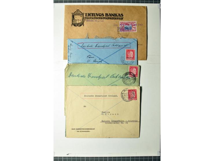 1887/1944, ca. 100 Briefe, Karten und Ganzsachenkarten, dabei Zensuren, R-Briefe, Paketkarten Ostland, interessante Frankatur