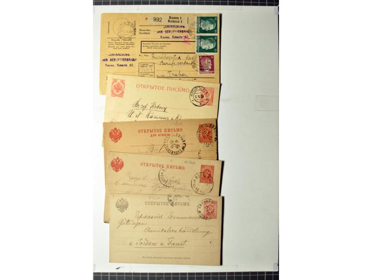 1887/1944, ca. 100 Briefe, Karten und Ganzsachenkarten, dabei Zensuren, R-Briefe, Paketkarten Ostland, interessante Frankatur