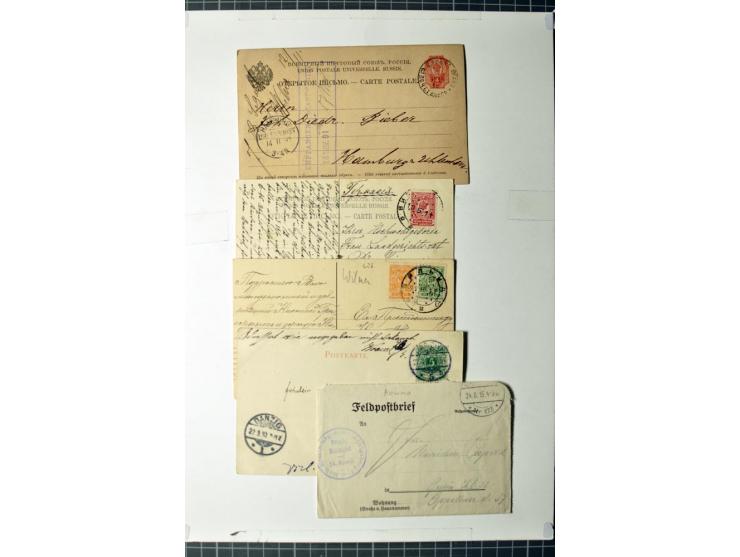 1887/1944, ca. 100 Briefe, Karten und Ganzsachenkarten, dabei Zensuren, R-Briefe, Paketkarten Ostland, interessante Frankatur