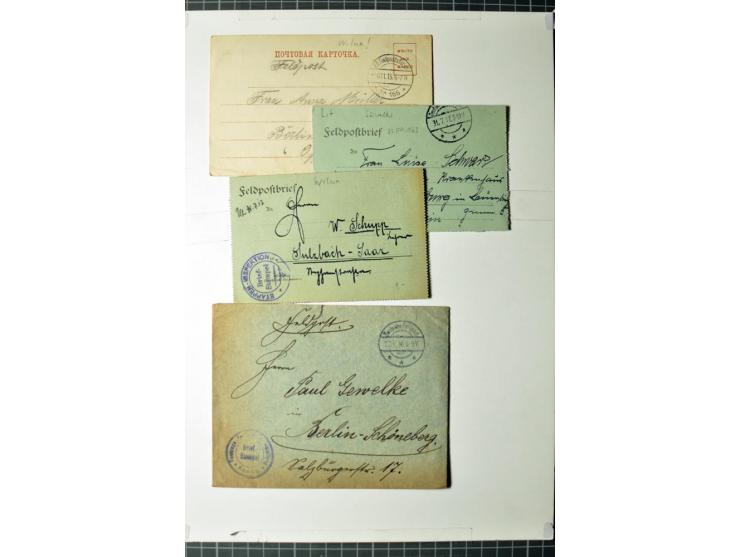 1887/1944, ca. 100 Briefe, Karten und Ganzsachenkarten, dabei Zensuren, R-Briefe, Paketkarten Ostland, interessante Frankatur