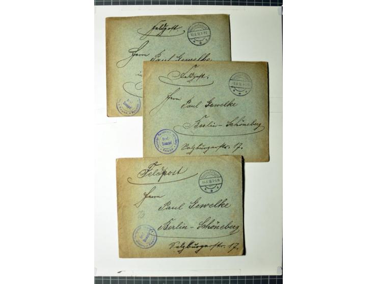 1887/1944, ca. 100 Briefe, Karten und Ganzsachenkarten, dabei Zensuren, R-Briefe, Paketkarten Ostland, interessante Frankatur