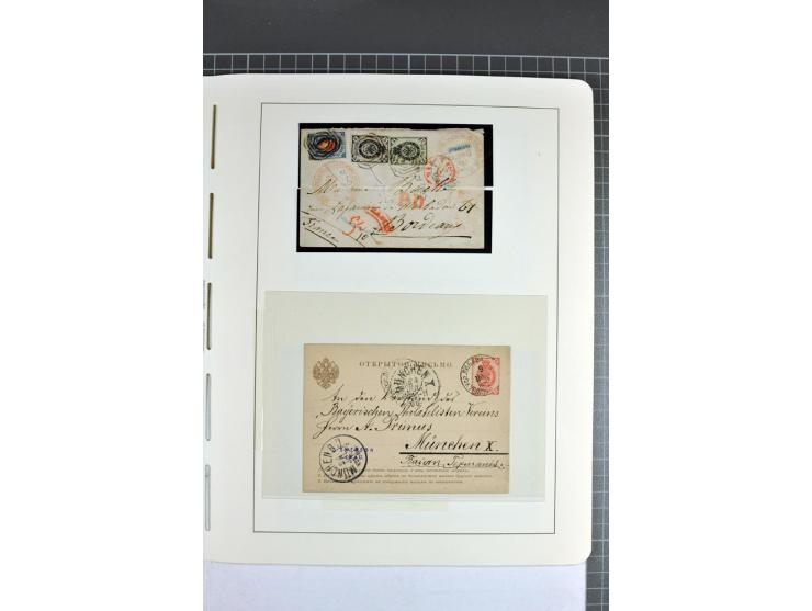 1858/74, sehr interessante Sammlung von 22 Auslandsbriefen, dabei bessere Frankaturen wie Mi.-Nr. 6 als Einzelfrankatur, auße