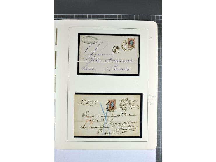 1858/74, sehr interessante Sammlung von 22 Auslandsbriefen, dabei bessere Frankaturen wie Mi.-Nr. 6 als Einzelfrankatur, auße