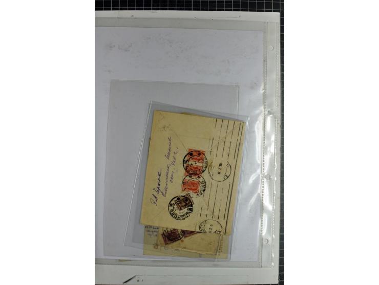 1917/23, umfangreiche Sammlung Auslandspost mit über 150 Briefen und Karten, dabei u.a. Postsparmarken, Kopeken-Aufwertungen,