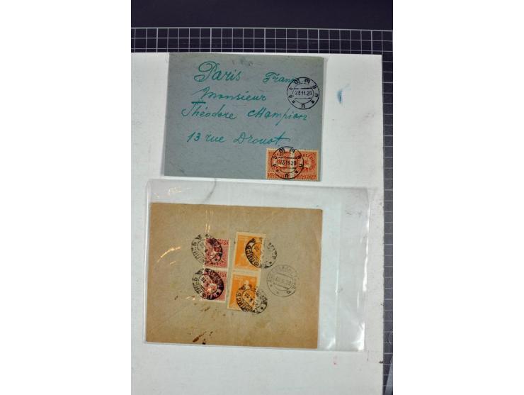 1863/1923, umfangreiche ungebrauchte/postfrische und gestempelte Sammlung mit einigen Briefen, dabei Gebührenmarken, Wenden, 