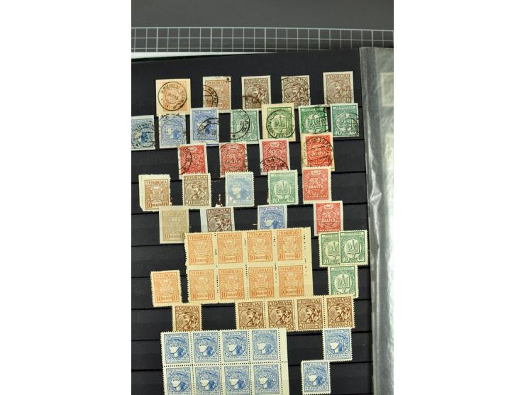 1863/1923, umfangreiche ungebrauchte/postfrische und gestempelte Sammlung mit einigen Briefen, dabei Gebührenmarken, Wenden, 
