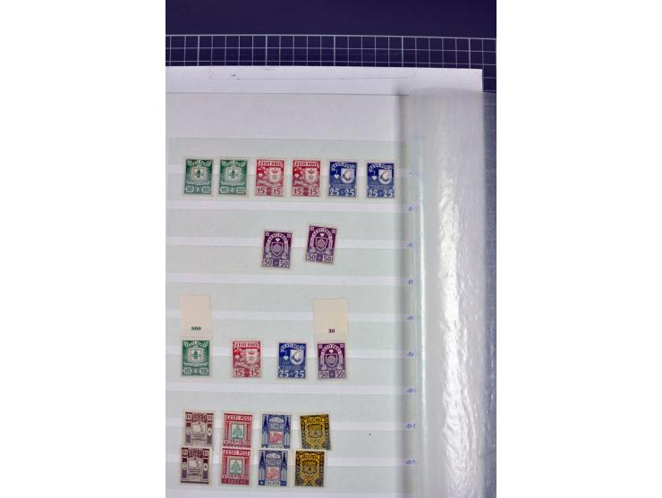 1863/1923, umfangreiche ungebrauchte/postfrische und gestempelte Sammlung mit einigen Briefen, dabei Gebührenmarken, Wenden, 
