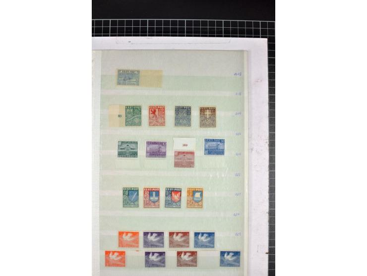 1863/1923, umfangreiche ungebrauchte/postfrische und gestempelte Sammlung mit einigen Briefen, dabei Gebührenmarken, Wenden, 