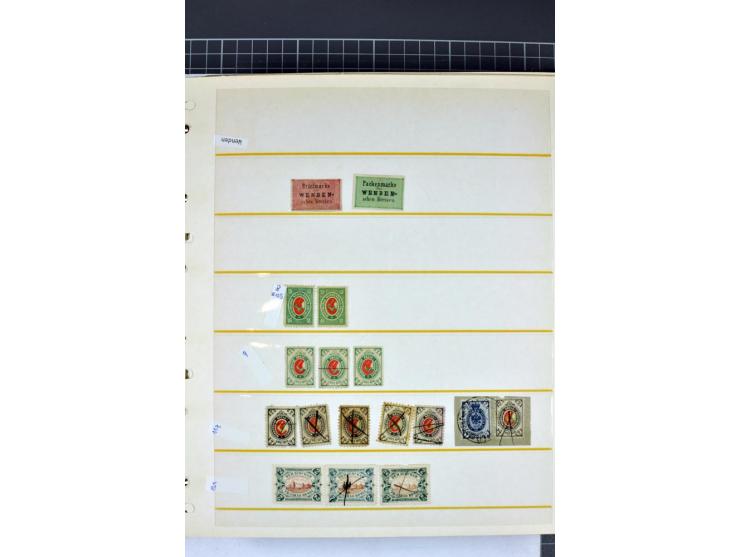 1863/1923, umfangreiche ungebrauchte/postfrische und gestempelte Sammlung mit einigen Briefen, dabei Gebührenmarken, Wenden, 