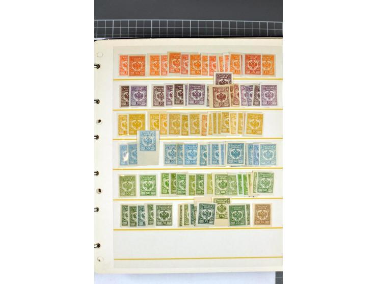 1863/1923, umfangreiche ungebrauchte/postfrische und gestempelte Sammlung mit einigen Briefen, dabei Gebührenmarken, Wenden, 