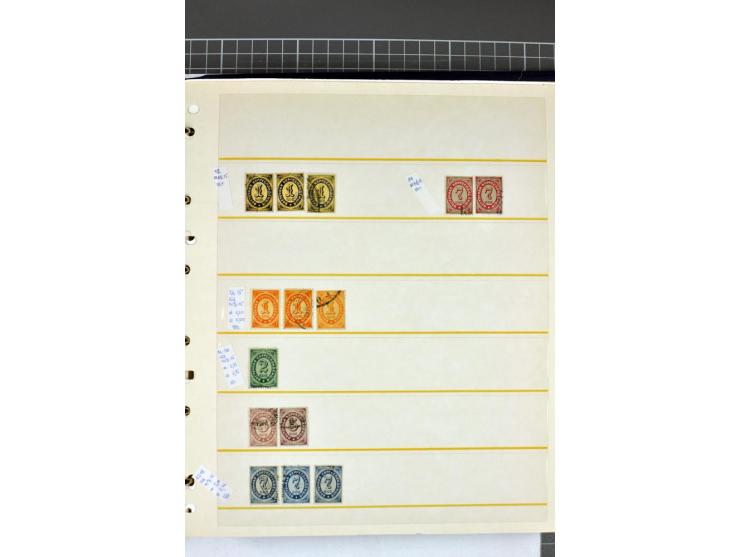 1863/1923, umfangreiche ungebrauchte/postfrische und gestempelte Sammlung mit einigen Briefen, dabei Gebührenmarken, Wenden, 