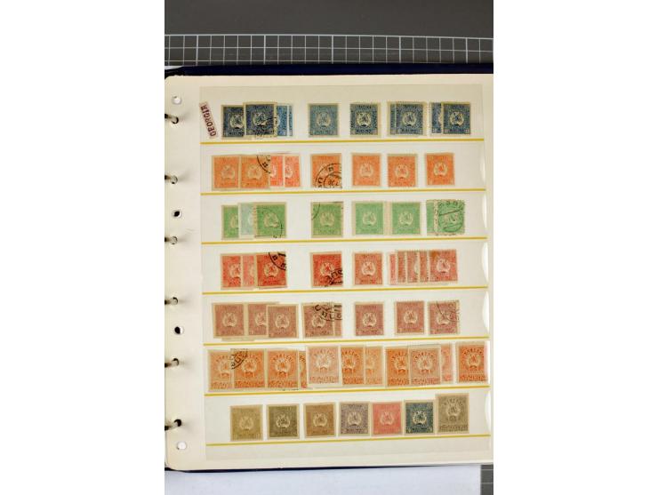 1863/1923, umfangreiche ungebrauchte/postfrische und gestempelte Sammlung mit einigen Briefen, dabei Gebührenmarken, Wenden, 