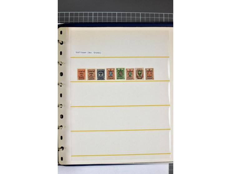 1863/1923, umfangreiche ungebrauchte/postfrische und gestempelte Sammlung mit einigen Briefen, dabei Gebührenmarken, Wenden, 