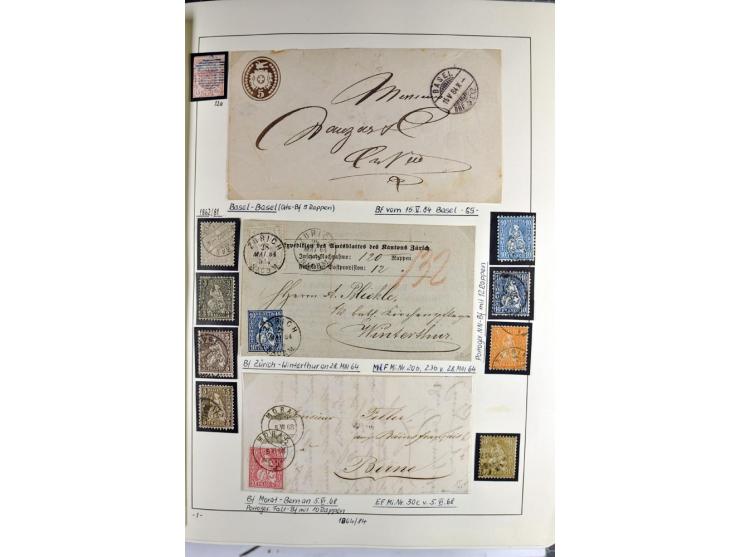 1852/2009, sehr schöne gestempelte Sammlung mit etlichen Briefen, vor 1900 gut besetzt mit verschiedenen Farben und Zähnungen