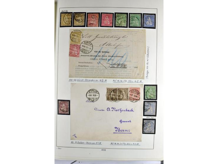 1852/2009, sehr schöne gestempelte Sammlung mit etlichen Briefen, vor 1900 gut besetzt mit verschiedenen Farben und Zähnungen