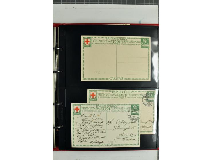 1870/2000, umfangreiche Sammlung Ganzsachen mit einigen hundert Stück in 2 Alben, dabei dekorative Privat-Ganzsachen, Luftpos