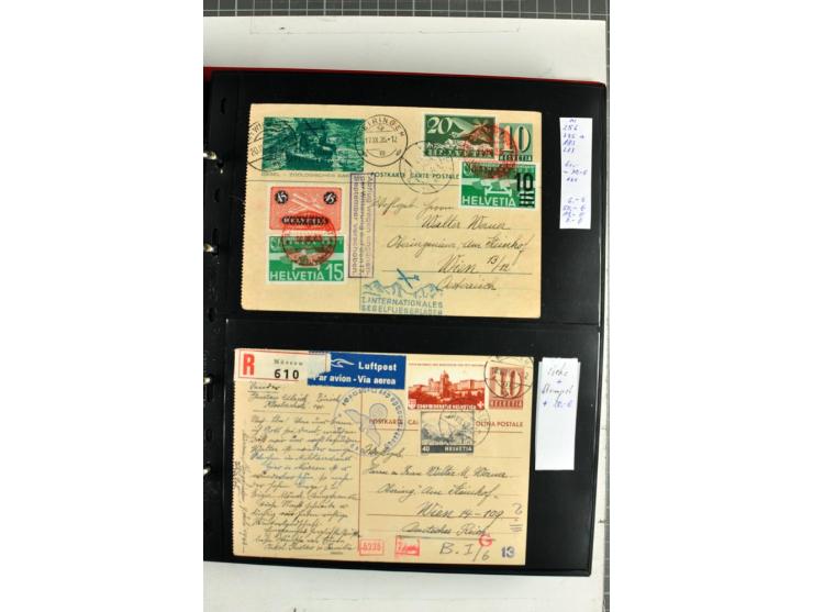 1870/2000, umfangreiche Sammlung Ganzsachen mit einigen hundert Stück in 2 Alben, dabei dekorative Privat-Ganzsachen, Luftpos
