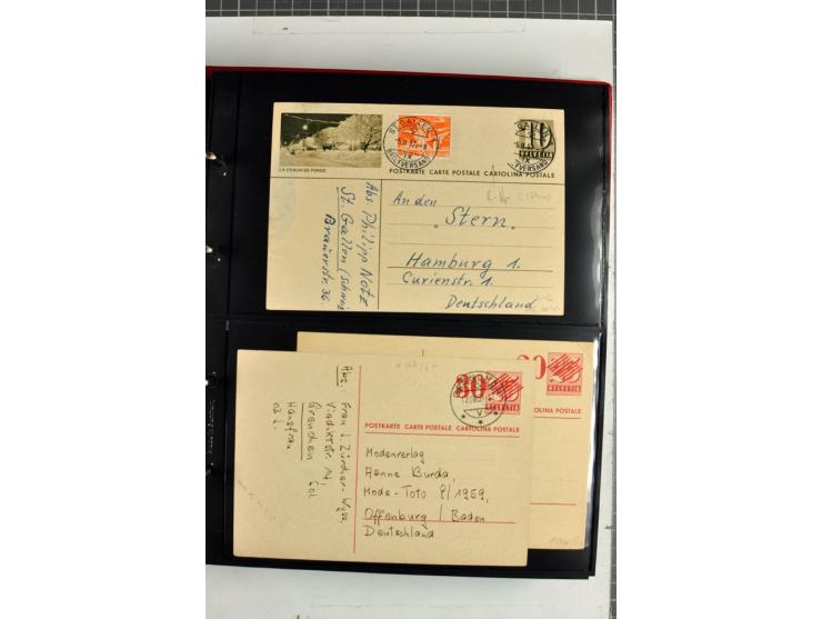 1870/2000, umfangreiche Sammlung Ganzsachen mit einigen hundert Stück in 2 Alben, dabei dekorative Privat-Ganzsachen, Luftpos