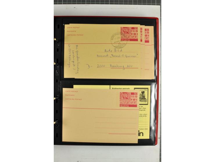 1870/2000, umfangreiche Sammlung Ganzsachen mit einigen hundert Stück in 2 Alben, dabei dekorative Privat-Ganzsachen, Luftpos