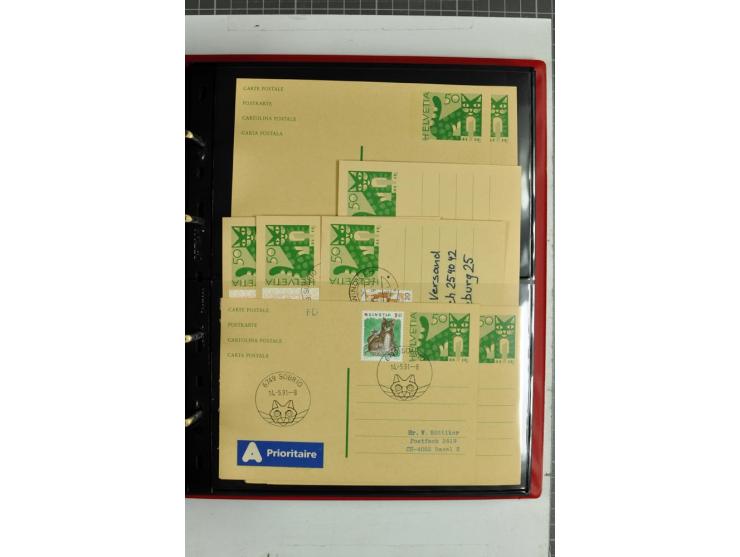 1870/2000, umfangreiche Sammlung Ganzsachen mit einigen hundert Stück in 2 Alben, dabei dekorative Privat-Ganzsachen, Luftpos
