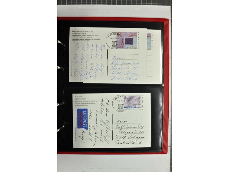 1870/2000, umfangreiche Sammlung Ganzsachen mit einigen hundert Stück in 2 Alben, dabei dekorative Privat-Ganzsachen, Luftpos