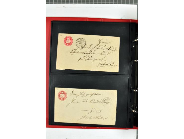 1870/2000, umfangreiche Sammlung Ganzsachen mit einigen hundert Stück in 2 Alben, dabei dekorative Privat-Ganzsachen, Luftpos