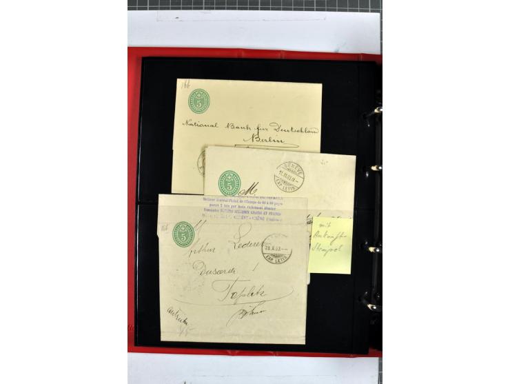 1870/2000, umfangreiche Sammlung Ganzsachen mit einigen hundert Stück in 2 Alben, dabei dekorative Privat-Ganzsachen, Luftpos