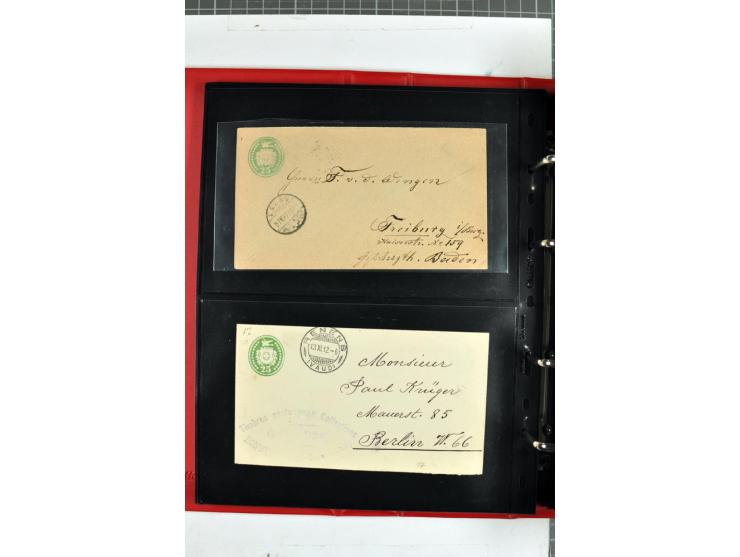1870/2000, umfangreiche Sammlung Ganzsachen mit einigen hundert Stück in 2 Alben, dabei dekorative Privat-Ganzsachen, Luftpos