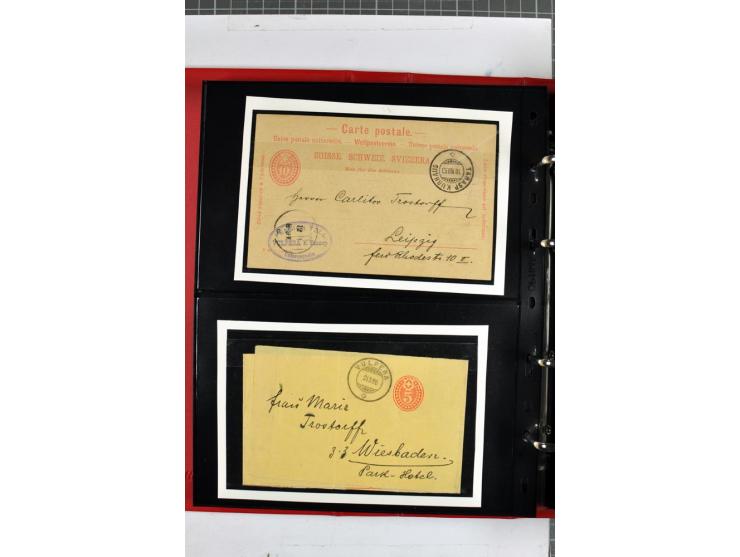 1870/2000, umfangreiche Sammlung Ganzsachen mit einigen hundert Stück in 2 Alben, dabei dekorative Privat-Ganzsachen, Luftpos