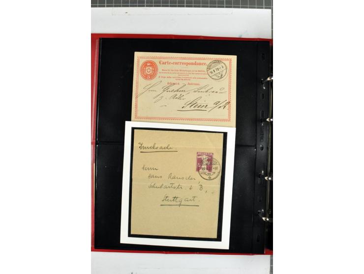 1870/2000, umfangreiche Sammlung Ganzsachen mit einigen hundert Stück in 2 Alben, dabei dekorative Privat-Ganzsachen, Luftpos